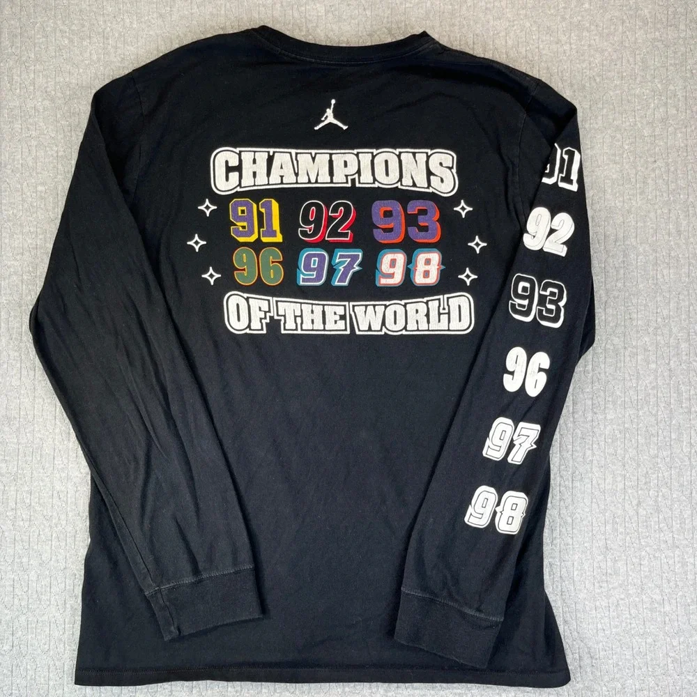 AIR‎ Jordan NBA Champions 91 92 93 96 97 98 of the World basketball T Shirt M